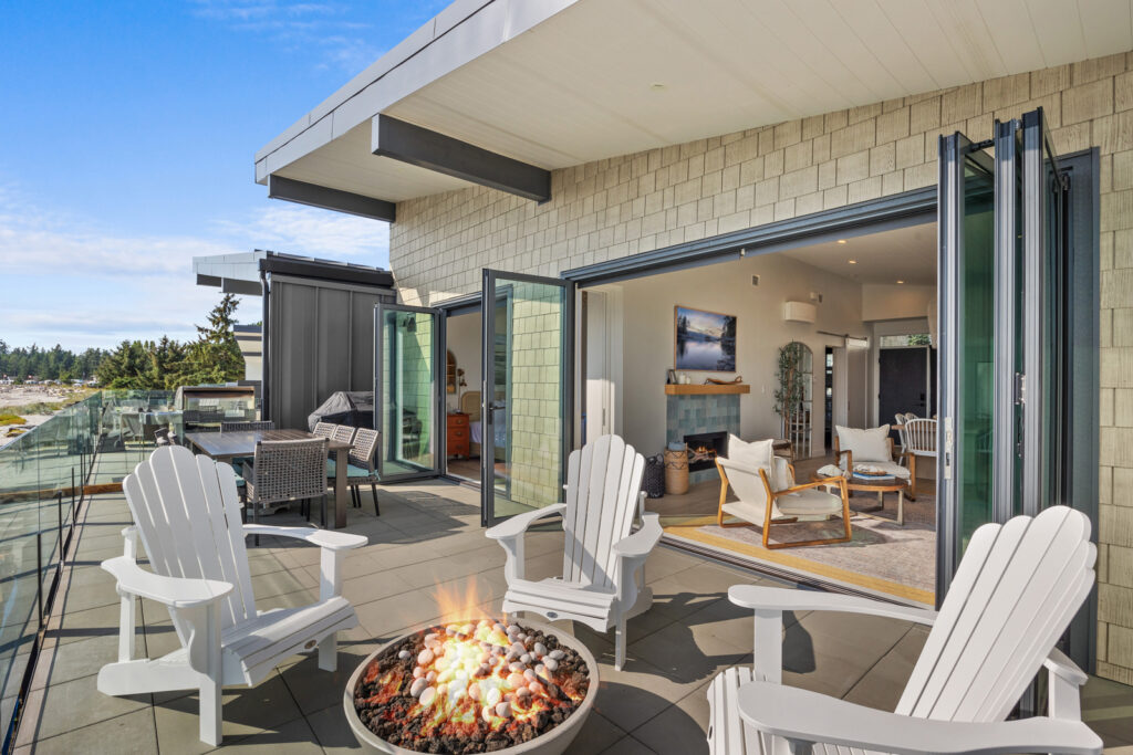 Beachfront Patio View with Indoor Outdoor Living